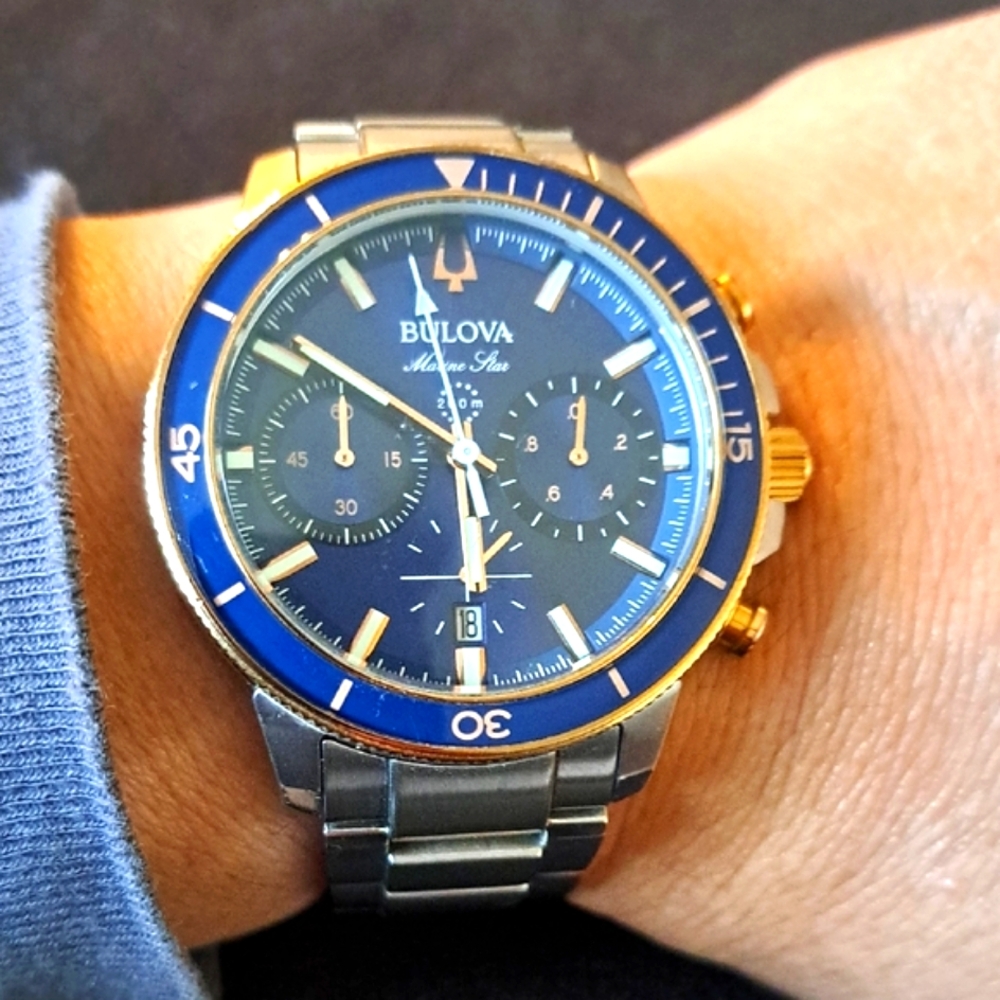 Bulova Chronograph Rose Gold Marine Star
